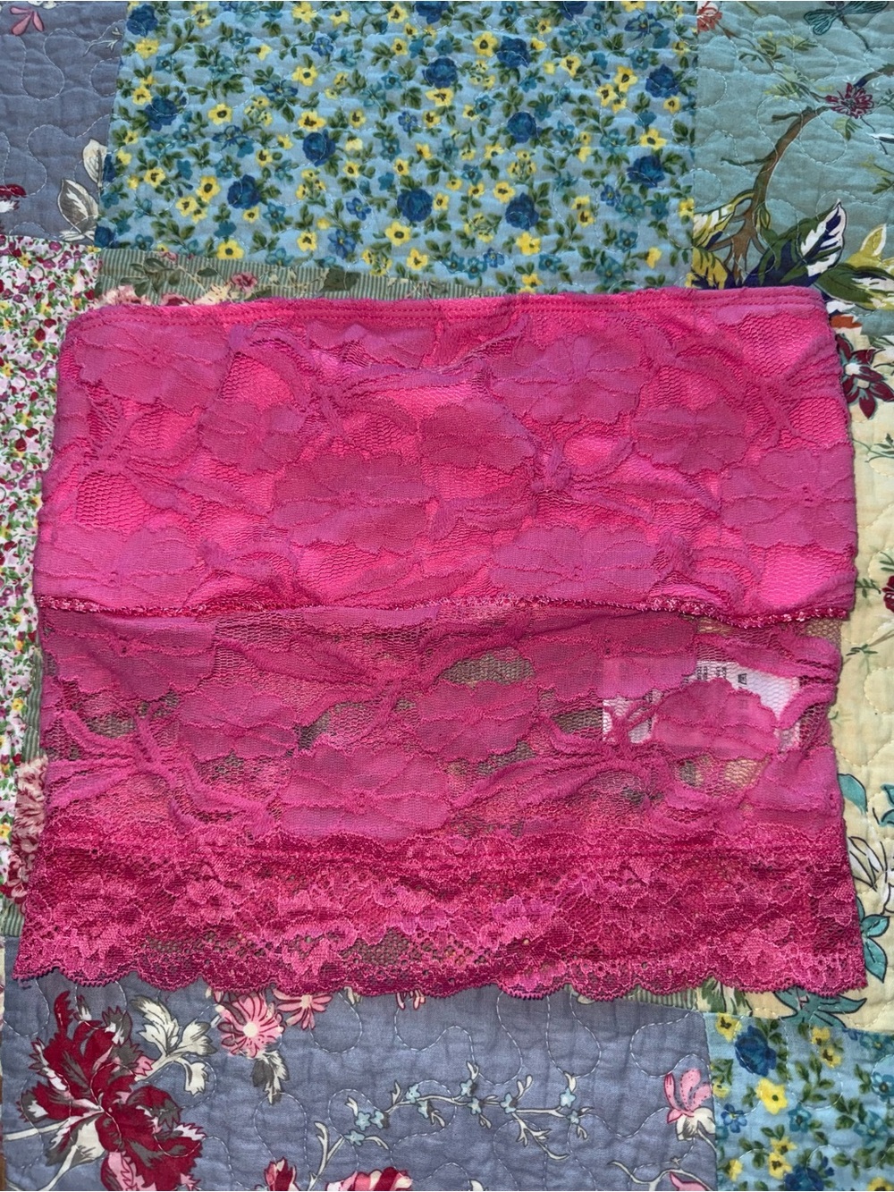 Urban Renewal Lace Bandeau - Bright Pink